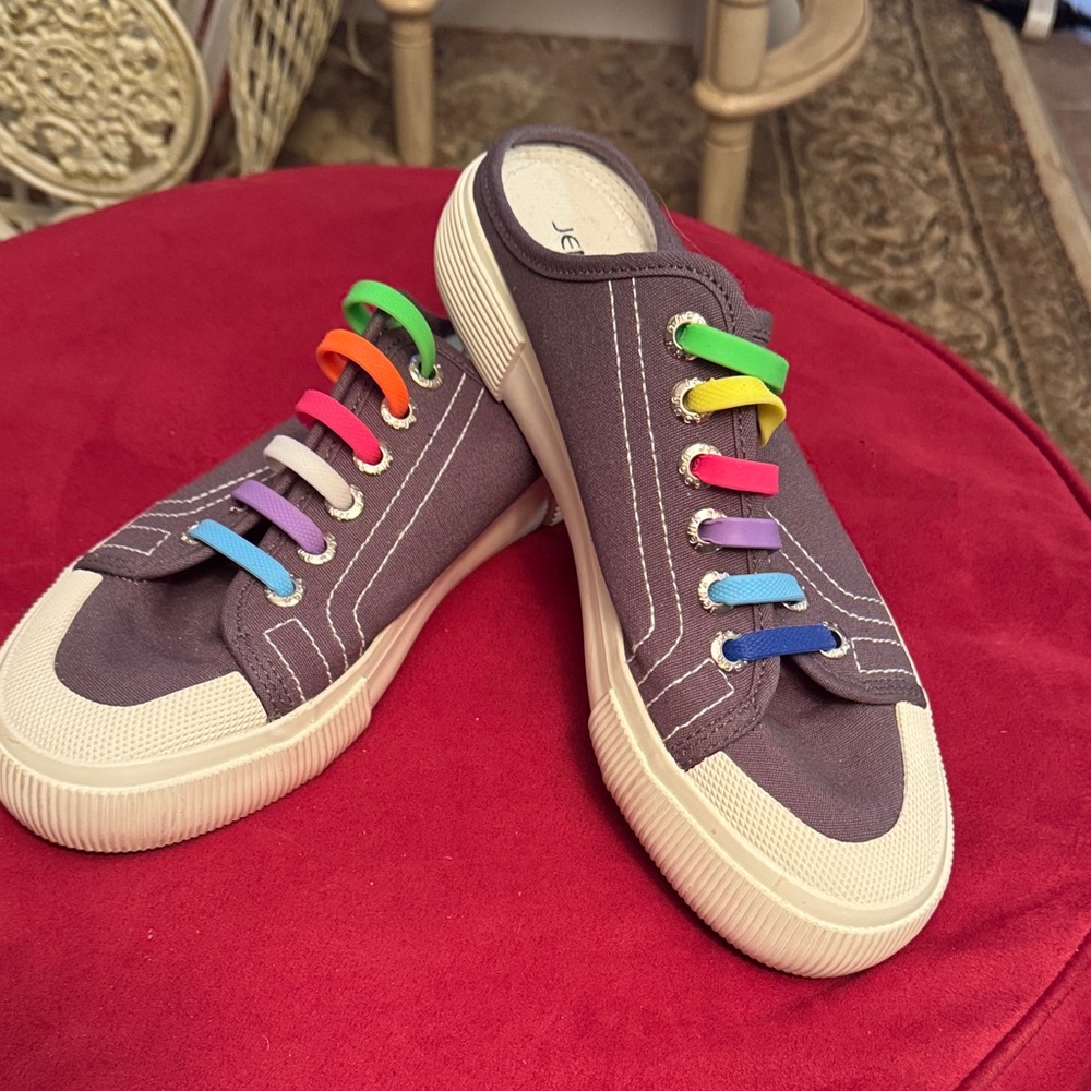 Jenn Ardor Women's Sneakers with Rainbow Laces